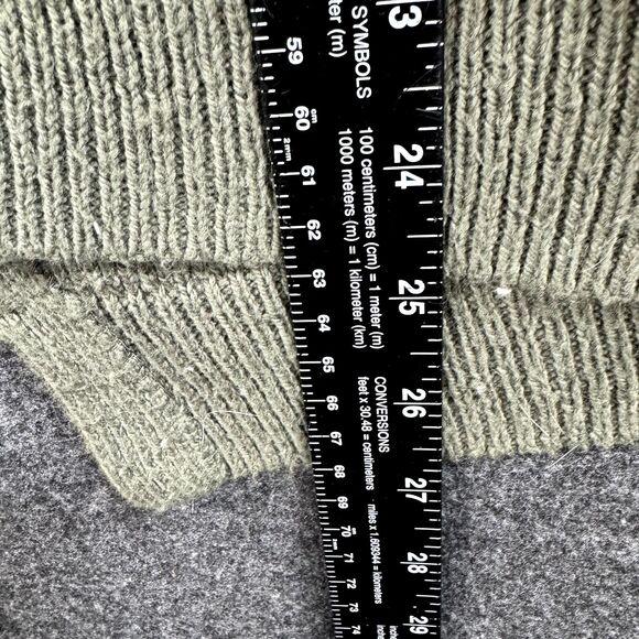 Madewell Province Sweater Women's Small Green Olive Army Cross-Back Slit Back - Picture 5 of 7